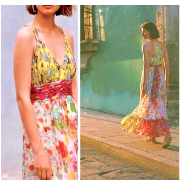 Anthropologie Dresses & Skirts - Anthropologie Malibu Floral Maxi Dress. Size 16